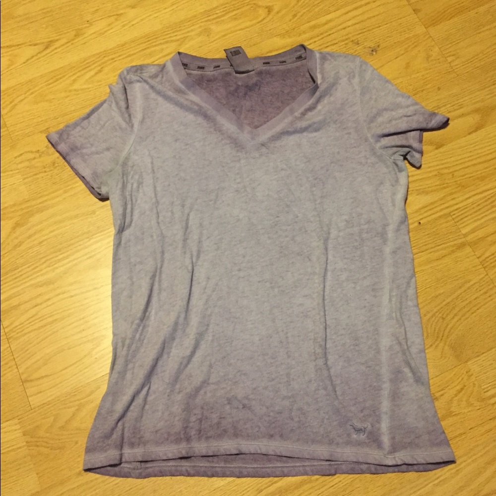 Vs pink v neck purple tee size medium
